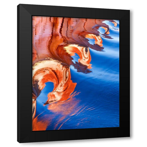 Wake Spiral I Black Modern Wood Framed Art Print with Double Matting by Mahan, Kathy