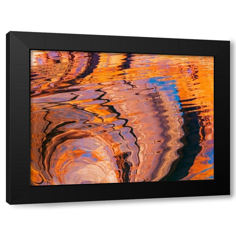 Ripples of Color I Black Modern Wood Framed Art Print with Double Matting by Mahan, Kathy