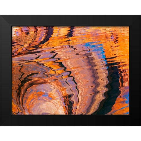 Ripples of Color I Black Modern Wood Framed Art Print by Mahan, Kathy
