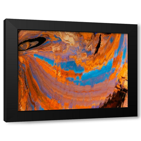 Ripples of Color II Black Modern Wood Framed Art Print with Double Matting by Mahan, Kathy