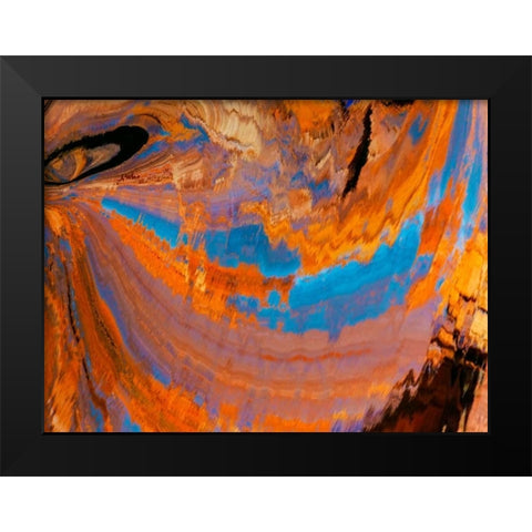 Ripples of Color II Black Modern Wood Framed Art Print by Mahan, Kathy