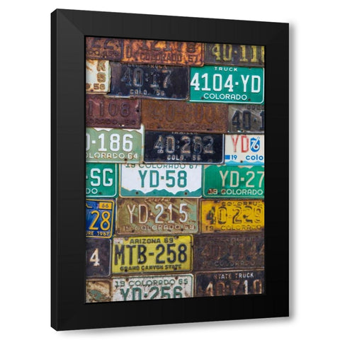 License Plates I Black Modern Wood Framed Art Print by Mahan, Kathy