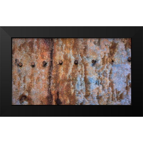 Corroded Metal II Black Modern Wood Framed Art Print by Mahan, Kathy