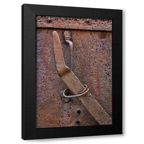 Rusty Metal III Black Modern Wood Framed Art Print by Mahan, Kathy