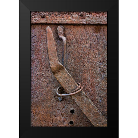 Rusty Metal III Black Modern Wood Framed Art Print by Mahan, Kathy