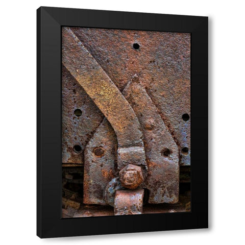 Rusty Metal IV Black Modern Wood Framed Art Print by Mahan, Kathy