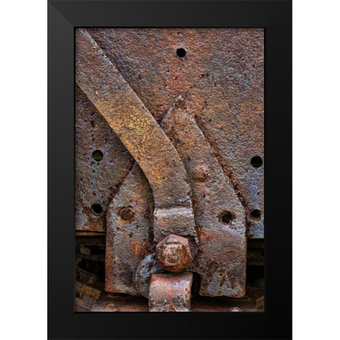 Rusty Metal IV Black Modern Wood Framed Art Print by Mahan, Kathy