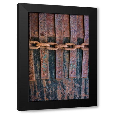 Rusty Metal VI Black Modern Wood Framed Art Print by Mahan, Kathy