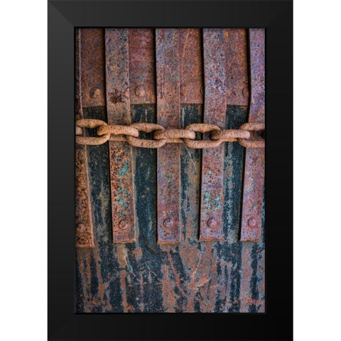 Rusty Metal VI Black Modern Wood Framed Art Print by Mahan, Kathy