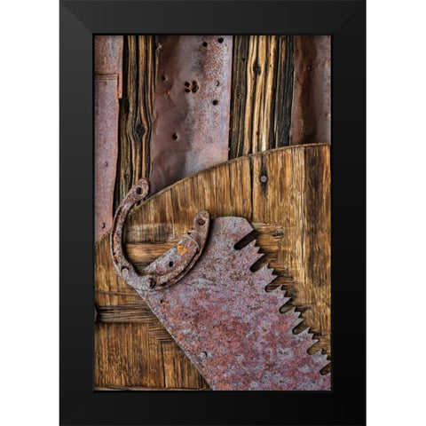 Vintage Tools II Black Modern Wood Framed Art Print by Mahan, Kathy