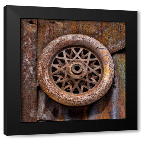 Rusted in Time I Black Modern Wood Framed Art Print by Mahan, Kathy