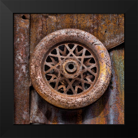 Rusted in Time I Black Modern Wood Framed Art Print by Mahan, Kathy