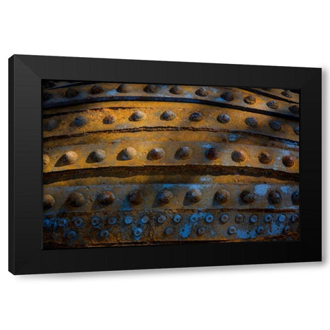 Sculptural Metal VIII Black Modern Wood Framed Art Print with Double Matting by Mahan, Kathy