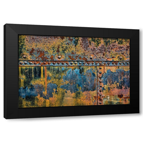Sculptural Metal X Black Modern Wood Framed Art Print with Double Matting by Mahan, Kathy
