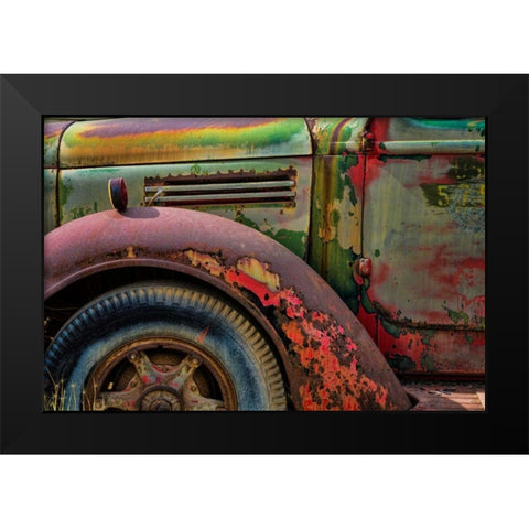 Old Truck III Black Modern Wood Framed Art Print by Mahan, Kathy