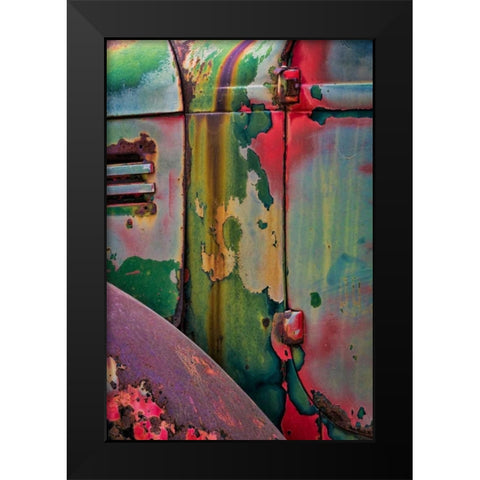 Layers of Color II Black Modern Wood Framed Art Print by Mahan, Kathy