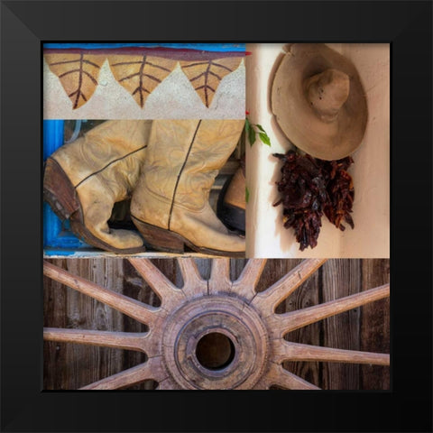 Southwest Collage II Black Modern Wood Framed Art Print by Mahan, Kathy