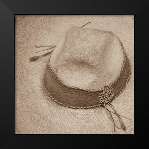Cowboy Hat Black Modern Wood Framed Art Print by Mahan, Kathy