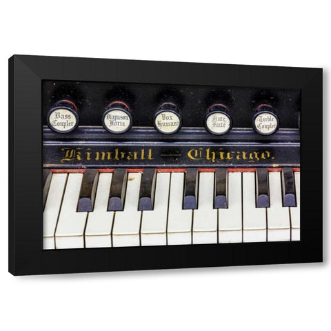 Organ Keys I Black Modern Wood Framed Art Print by Mahan, Kathy