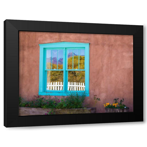 New Mexico Adobe II Black Modern Wood Framed Art Print with Double Matting by Mahan, Kathy