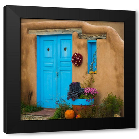 Blue Door I Black Modern Wood Framed Art Print by Mahan, Kathy