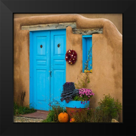 Blue Door I Black Modern Wood Framed Art Print by Mahan, Kathy