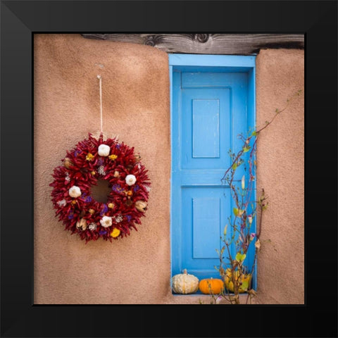 Blue Door II Black Modern Wood Framed Art Print by Mahan, Kathy