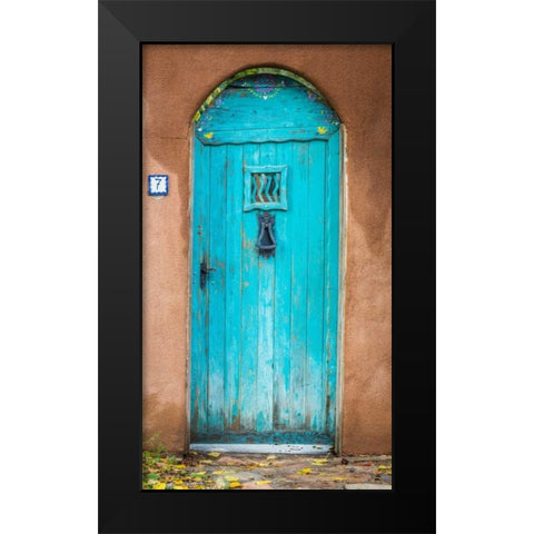 Blue Door III Black Modern Wood Framed Art Print by Mahan, Kathy