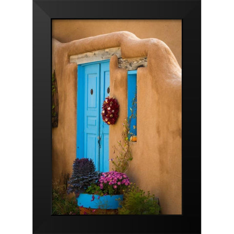 Blue Door IV Black Modern Wood Framed Art Print by Mahan, Kathy