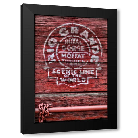 Railroad Car IV Black Modern Wood Framed Art Print with Double Matting by Mahan, Kathy