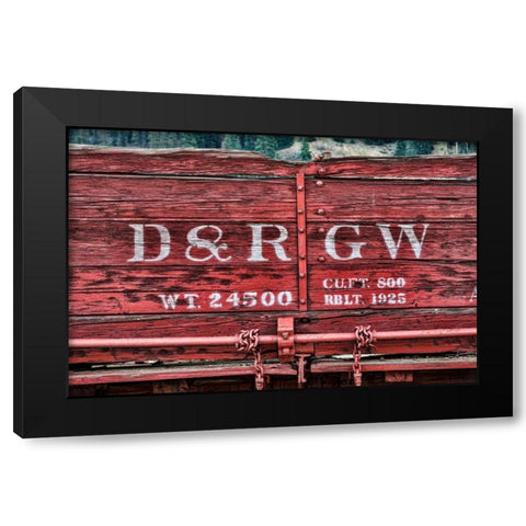 Historic Train I Black Modern Wood Framed Art Print with Double Matting by Mahan, Kathy