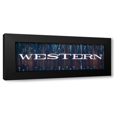 Western Black Modern Wood Framed Art Print with Double Matting by Mahan, Kathy