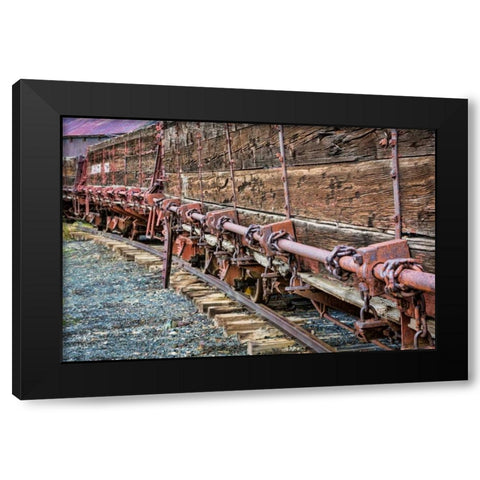 Train Details II Black Modern Wood Framed Art Print with Double Matting by Mahan, Kathy