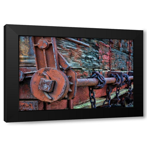 Train Details IV Black Modern Wood Framed Art Print with Double Matting by Mahan, Kathy