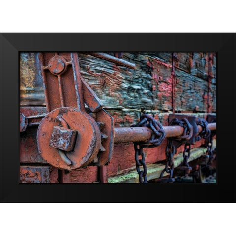 Train Details IV Black Modern Wood Framed Art Print by Mahan, Kathy