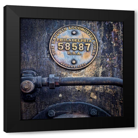 Train Macro II Black Modern Wood Framed Art Print with Double Matting by Mahan, Kathy
