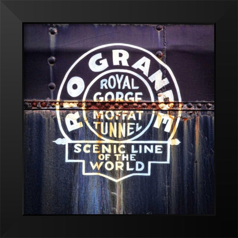 Railroad Logo I Black Modern Wood Framed Art Print by Mahan, Kathy