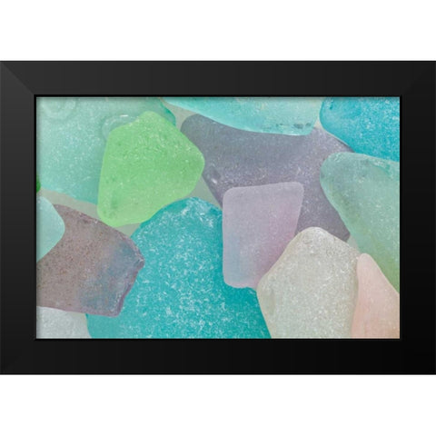 Beach Glass II Black Modern Wood Framed Art Print by Mahan, Kathy
