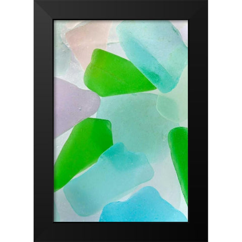 Beach Glass IV Black Modern Wood Framed Art Print by Mahan, Kathy