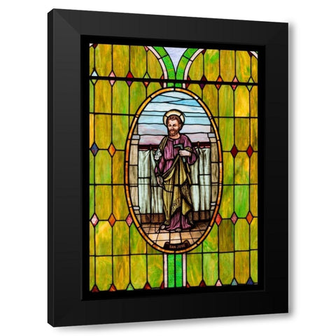 Stained Glass II Black Modern Wood Framed Art Print with Double Matting by Mahan, Kathy