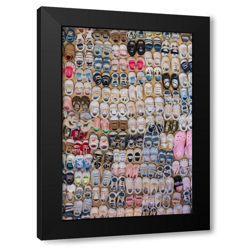 Baby Shoes I Black Modern Wood Framed Art Print with Double Matting by Mahan, Kathy