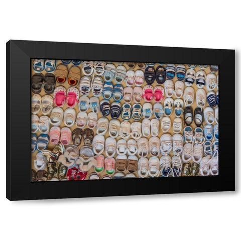 Baby Shoes III Black Modern Wood Framed Art Print with Double Matting by Mahan, Kathy