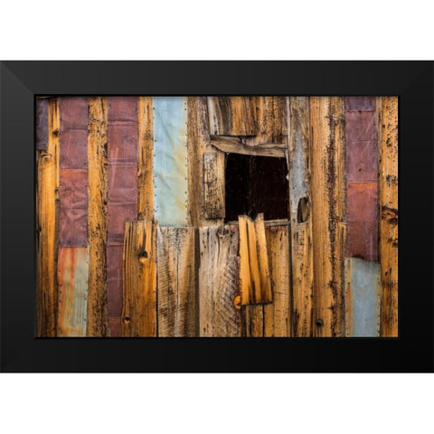 Weathered Wall I Black Modern Wood Framed Art Print by Mahan, Kathy