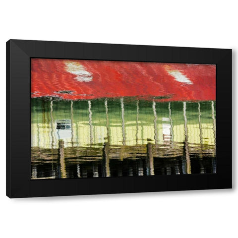Cannery Reflections II Black Modern Wood Framed Art Print by Mahan, Kathy