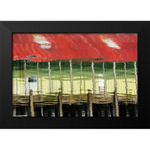Cannery Reflections II Black Modern Wood Framed Art Print by Mahan, Kathy