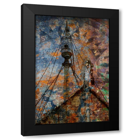 Old Whaling Ship II Black Modern Wood Framed Art Print with Double Matting by Mahan, Kathy
