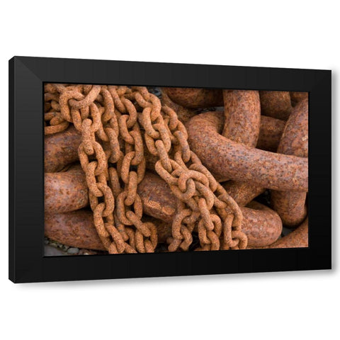 Maritime Chain II Black Modern Wood Framed Art Print by Mahan, Kathy