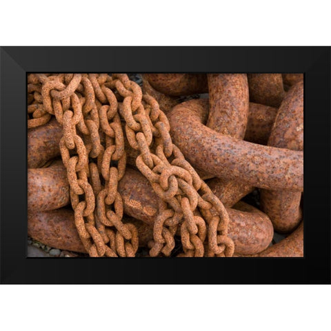 Maritime Chain II Black Modern Wood Framed Art Print by Mahan, Kathy