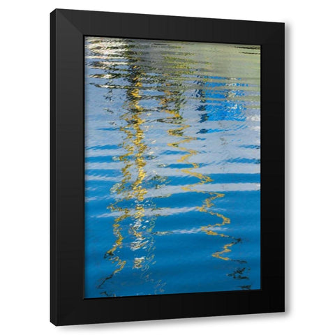 Boat Reflection II Black Modern Wood Framed Art Print with Double Matting by Mahan, Kathy