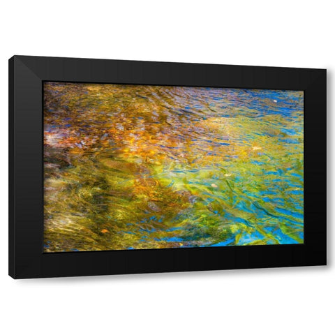 Colorful Reflections I Black Modern Wood Framed Art Print with Double Matting by Mahan, Kathy